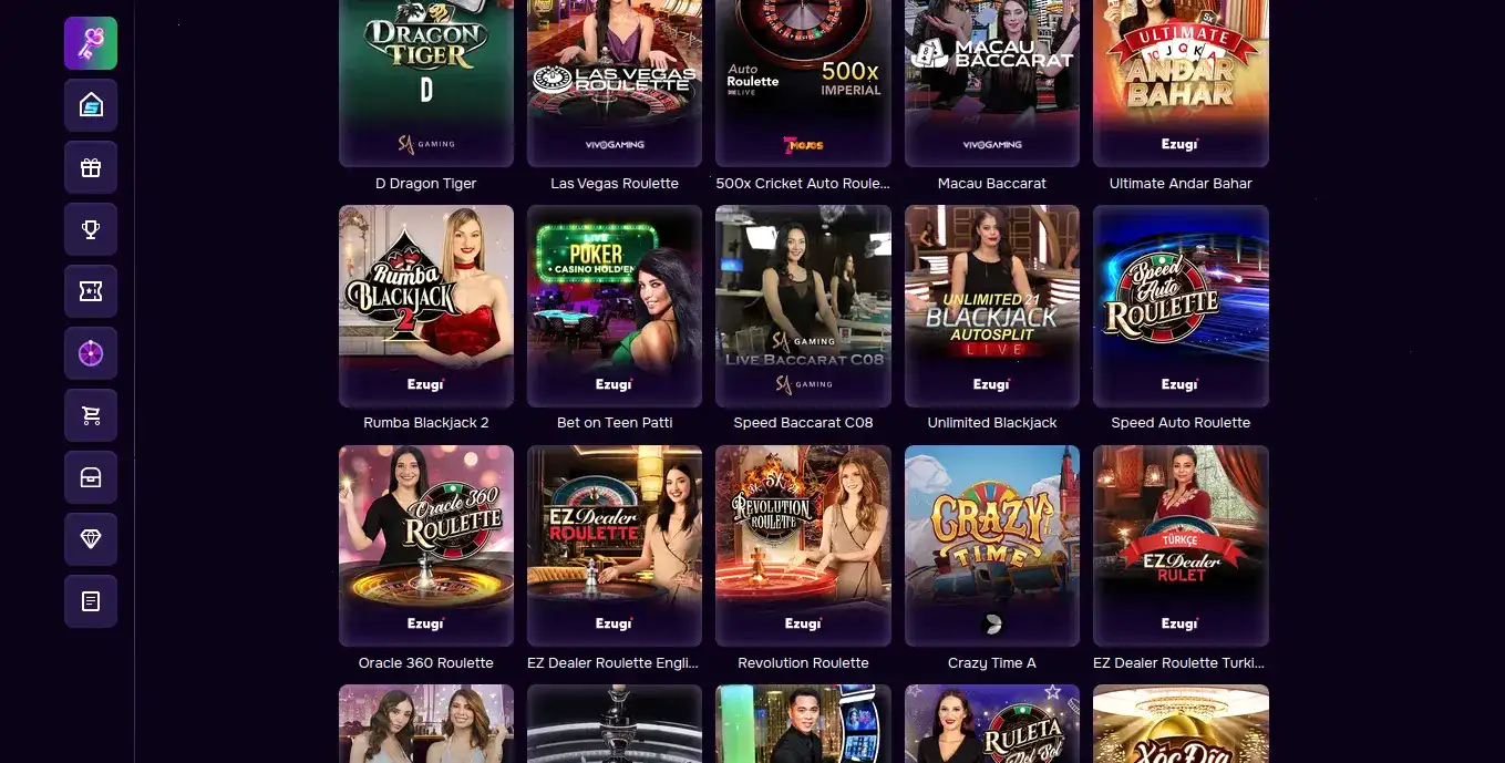 Мобильная версия Selector casino на телефоне